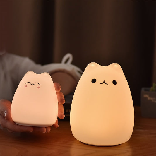 Colorful cute LED night lights in comfortable silicon